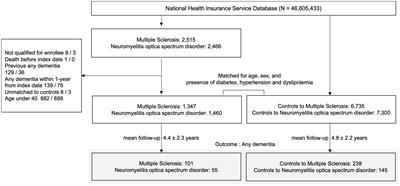 The risk of dementia in multiple sclerosis and neuromyelitis optica spectrum disorder